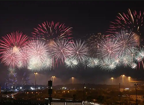 阜康市焰火晚会